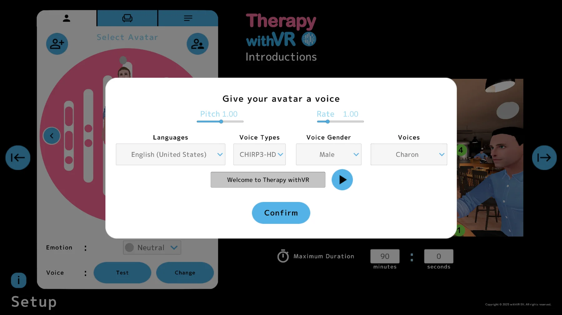 Voice and Language Setup